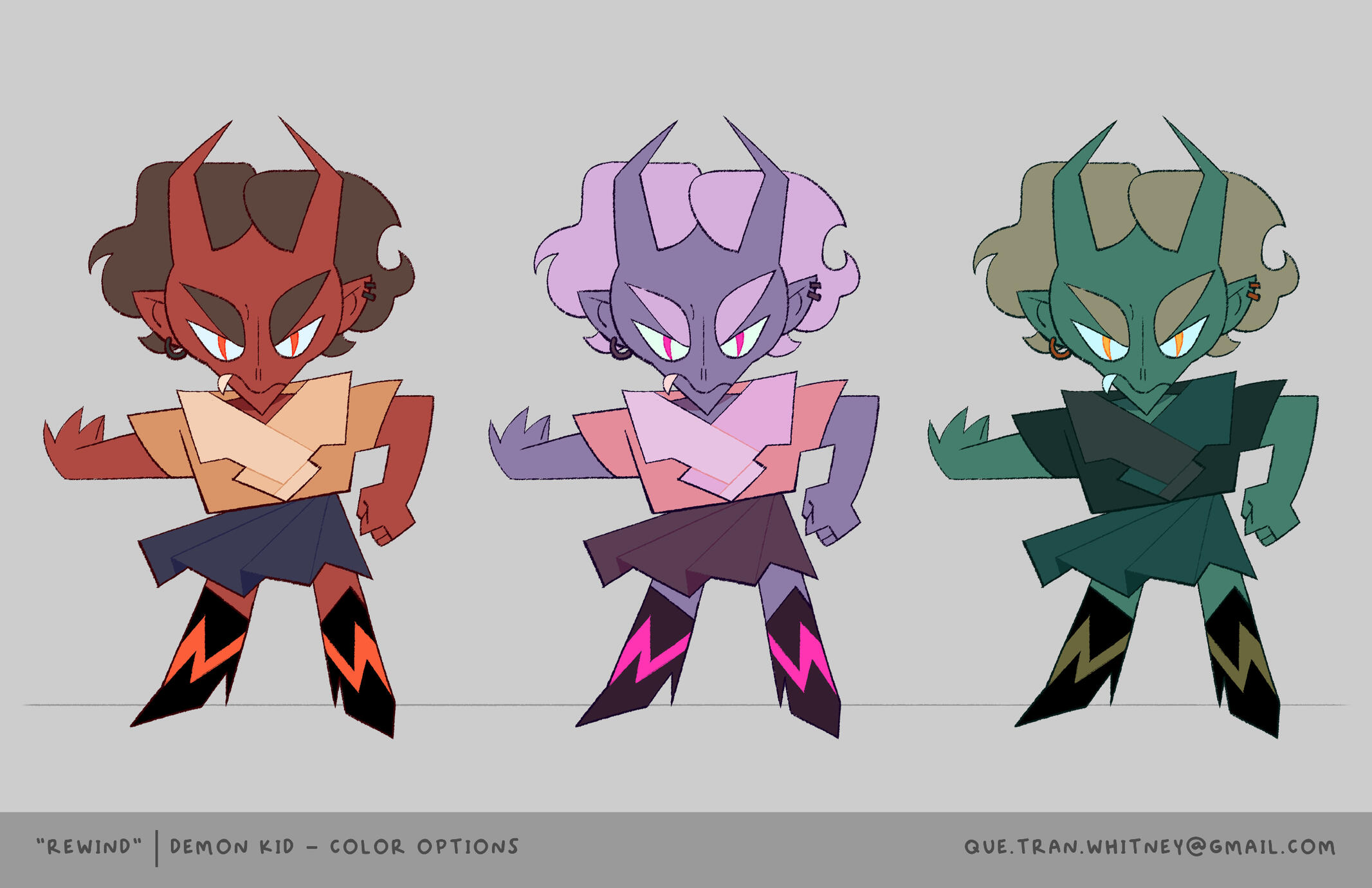 Demon Student Color Palettes